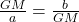 \frac{GM}{a}=\frac{b}{GM}