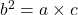 b^2 = a \times c